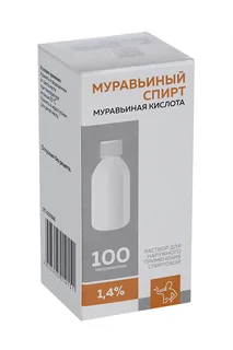Муравьиный спирт 1,4% 100 мл раствор для наружного применения спиртовой