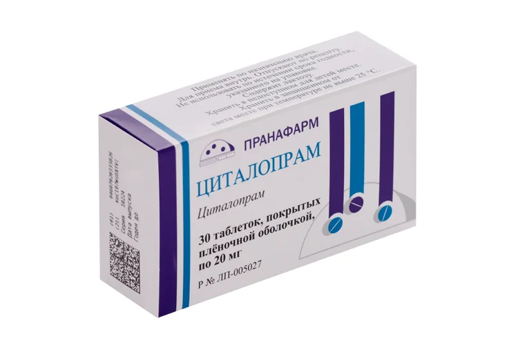 Циталопрам таблетки 20 мг 30 шт