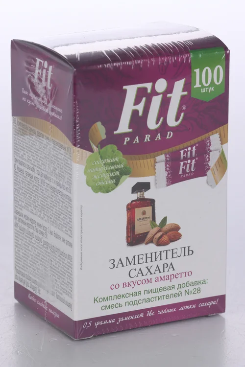Заменитель сахара ФитПарад вкус Амаретто №28 0,5 гр 100 шт стик