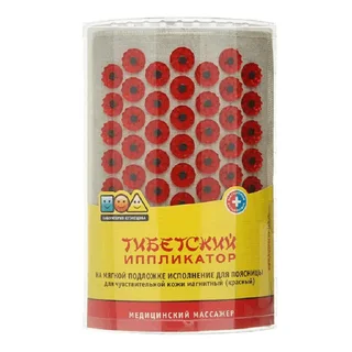Массажер Тибетский Аппликатор Магнитный Для Поясницы Красный
