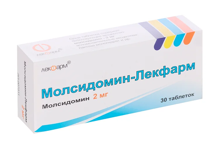 Молсидомин-Лекфарм таблетки 2 мг 30 шт