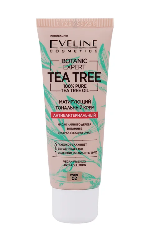 Крем Eveline Botanic Expert тонал матир антибак 3в1 тон 02 ivory 30 мл