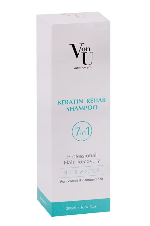 Шампунь VonU Keratin Rehab для волос с кератином 200 мл