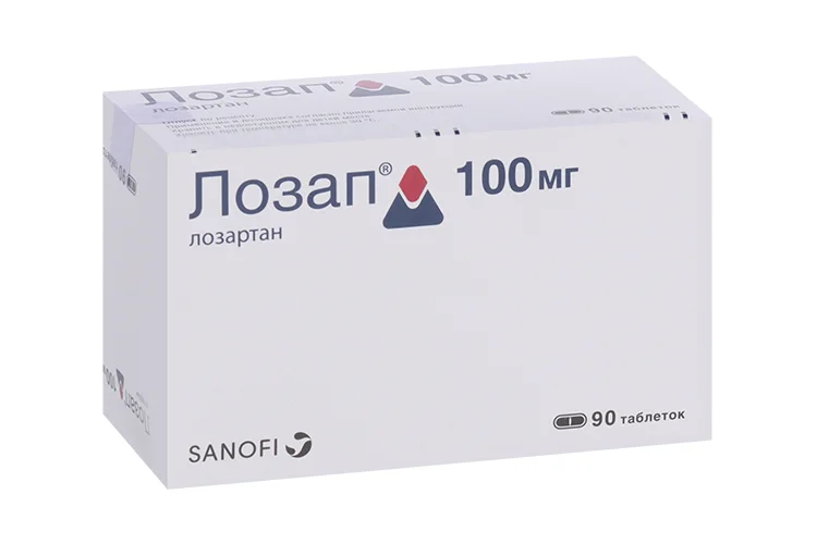 Лозап таблетки 100 мг 90 шт