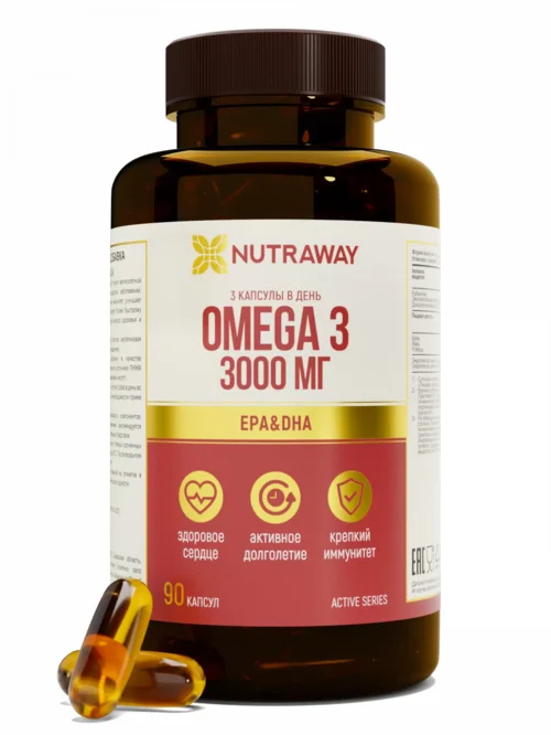 Омега 3-35 %, 1 350 мг, 90 шт, капсулы Nutraway