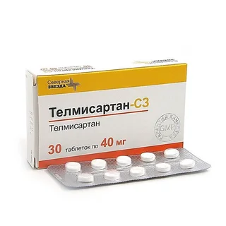 Телмисартан-Тева 40 мг 30 шт таблетки