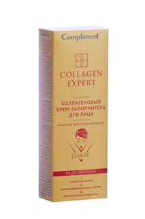 Крем-заполнитель Compliment Collagen Expert Коллагеновый ночн восстановление для лица 50 мл