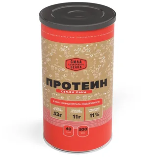 Пищевая продукция Протеин из семян льна, 500 г, Оргтиум