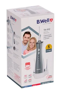 Ирригатор B.Well ТН-912 портатив 5 насад для полости рта