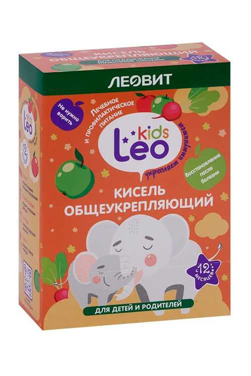 Кисель Леовит Leo Kids общеукрепляющий дет 12 гр 5 шт пакеты