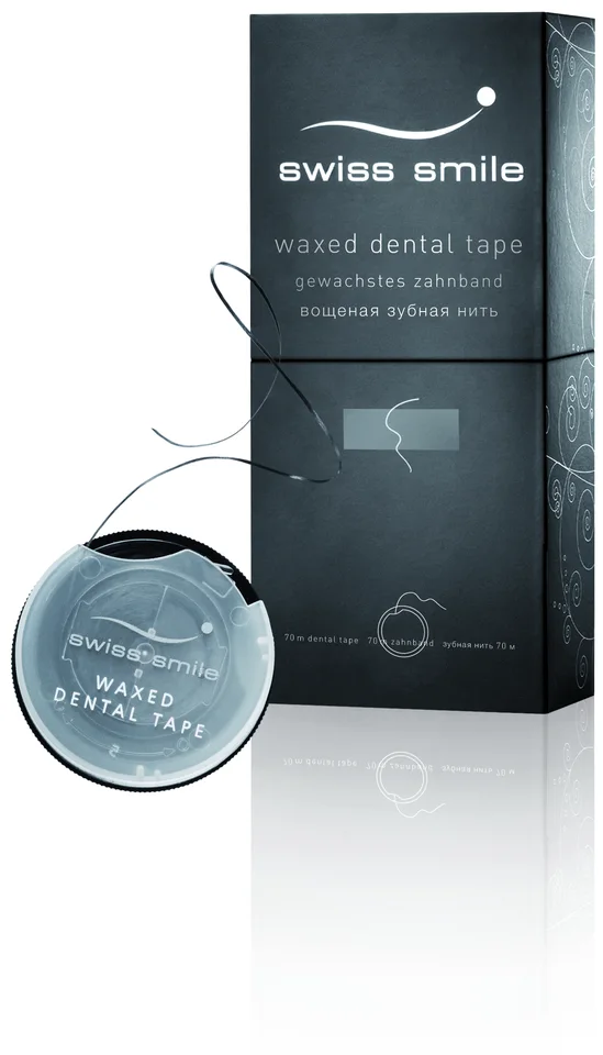 Свисс Смайл лента зубная Базель вощеная черная 979917-990