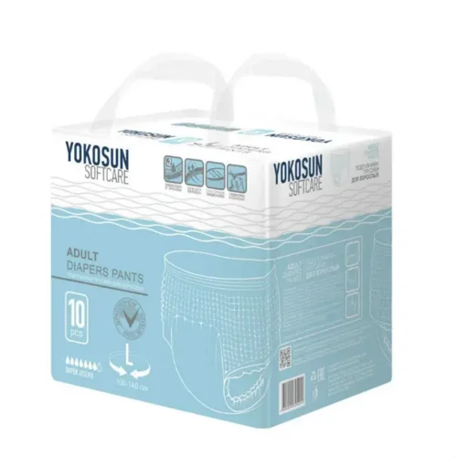 Подгузники-трусики для взрослых YokoSun 100-140 см L 10 шт