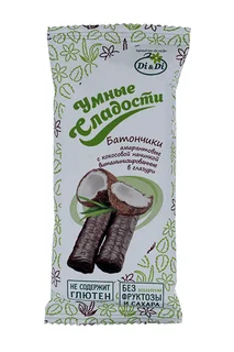 Батончики Умные Сладости амарантовые кокос в глазури 20 гр