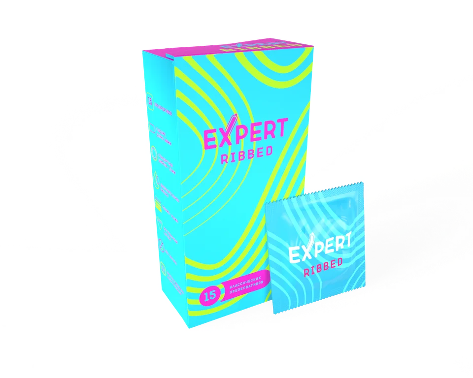 Презервативы Expert Ребристые 15 шт.