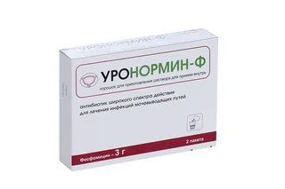Уронормин-Ф 3 гр 8 гр 2 шт порошок для приготовления раствора для приема внутрь