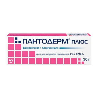 Пантодерм Плюс Крем для наружного применения 5%+0,776% Туба 30 гр