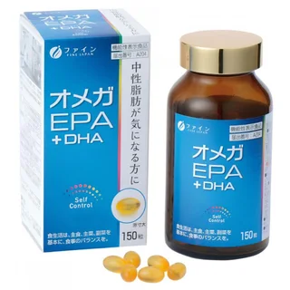 Омега-3 (DHA + EPA), 150 капсул, Fine Japan