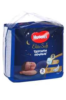 Подгузники-трусы Хаггис Элит софт 3 ночные (6-11 кг) 23 шт