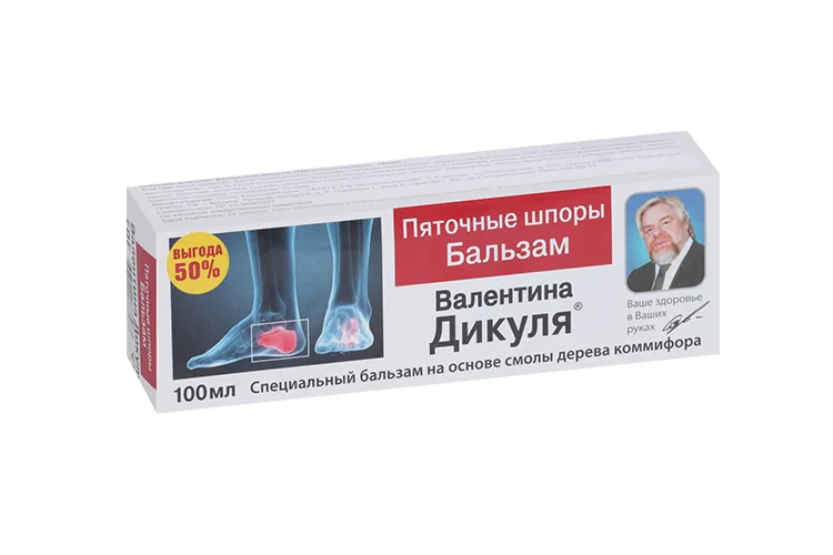Бальзам Дикуля Пяточные шпоры 100 мл 50% выгода
