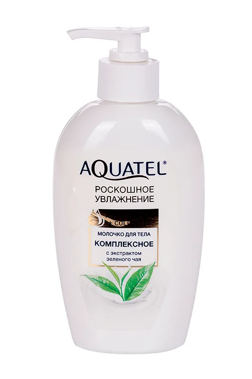 Молочко Aquatel Роскошное увлажнение с экстр зеленого чая косметич для тела 270 гр