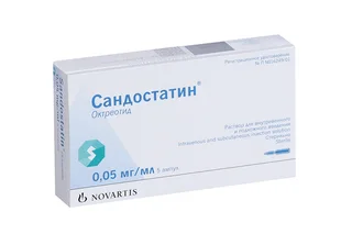Сандостатин 0,05 мг / мл 1 мл 5 шт раствор для внутривенного и подкожного введения