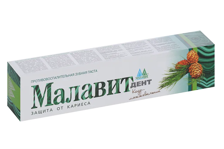 Зубная паста Малавит Дент кедр / можжевельник 75 гр
