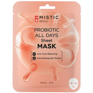 Mistic Probiotics ALL Days Sheet mask Тканевая маска для лица с пробиотиками 24 мл*5 шт