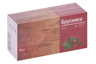Брусника листья Фармгрупп 1,5 гр 20 шт фильтр-пакет