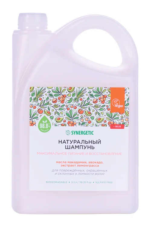 Шампунь Synergetic максимальное питание и восстановление 3,5 л