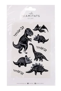 Тату Miami Tattoos Dino переводные детские динозавры формат А6
