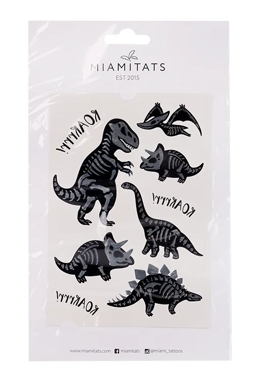 Тату Miami Tattoos Dino переводные детские динозавры формат А6