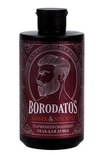 Гель для душа Borodatos парфюмированный Амбра / Мускус, 400 мл