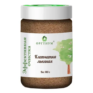 Пищевая продукция Клетчатка льняная, 180 г, Оргтиум