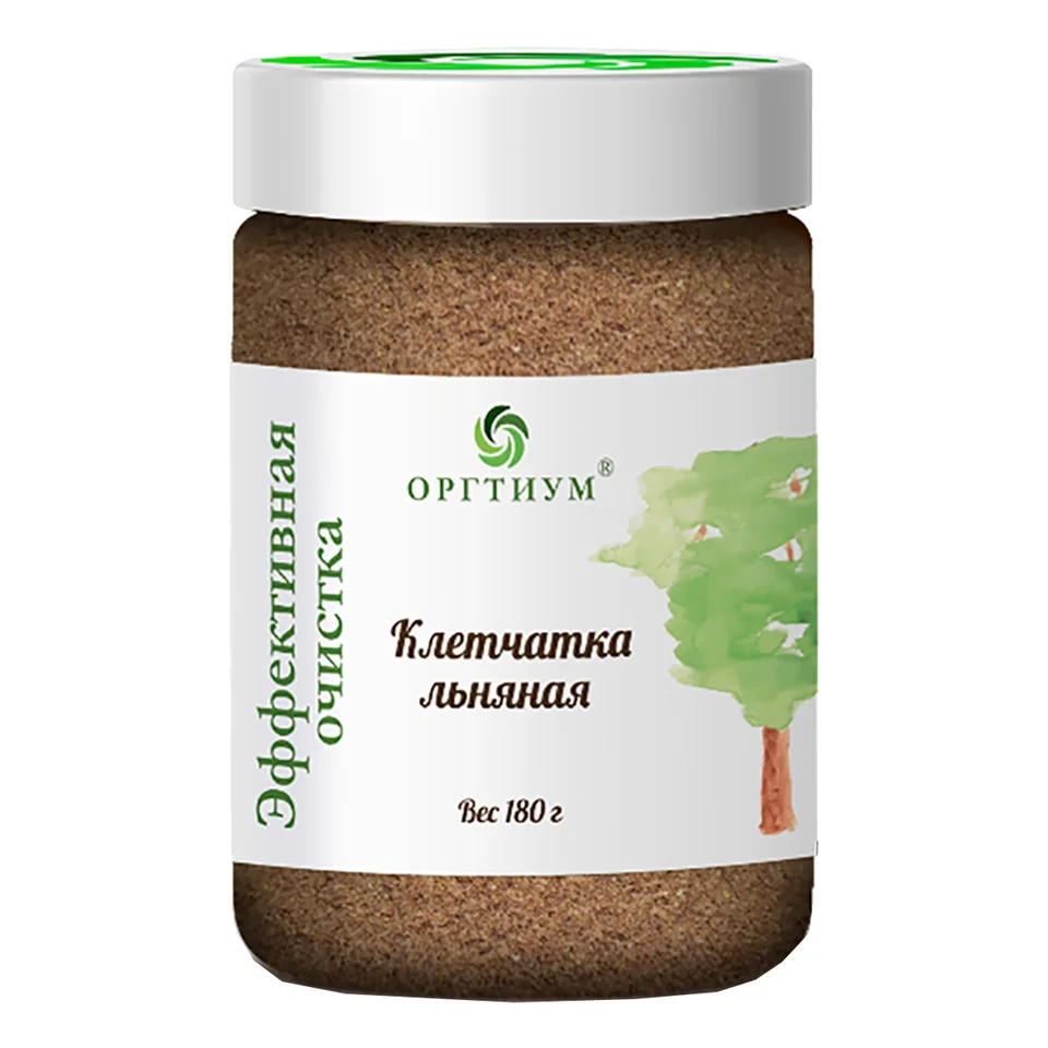 Пищевая продукция Клетчатка льняная, 180 г, Оргтиум