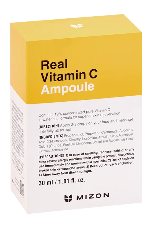 Сыворотка Mizon Real Vitamin C Ampoule для лица, 30 мл