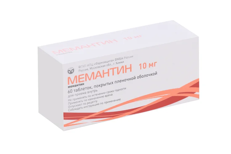 Мемантин таблетки 10 мг 60 шт