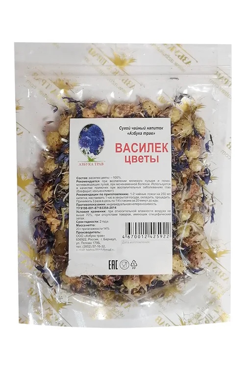 Напиток чайный Азбука трав Василек цветы, 20 г