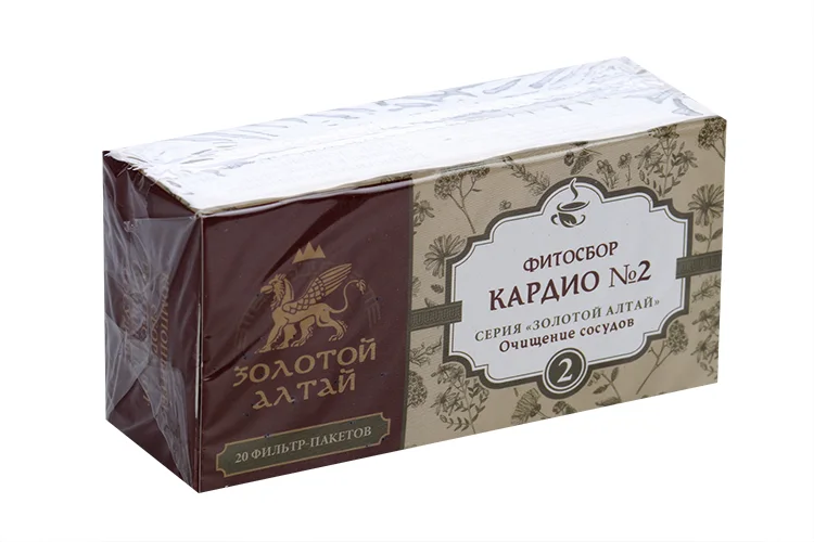 Кардио №2 Золотой Алтай очищение сосудов фитосбор 1,5 гр 20 шт