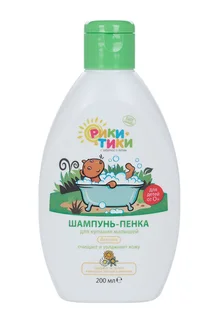 Шампунь-пенка Рики Тики для купания малышей очищение / увлажнение 200 мл