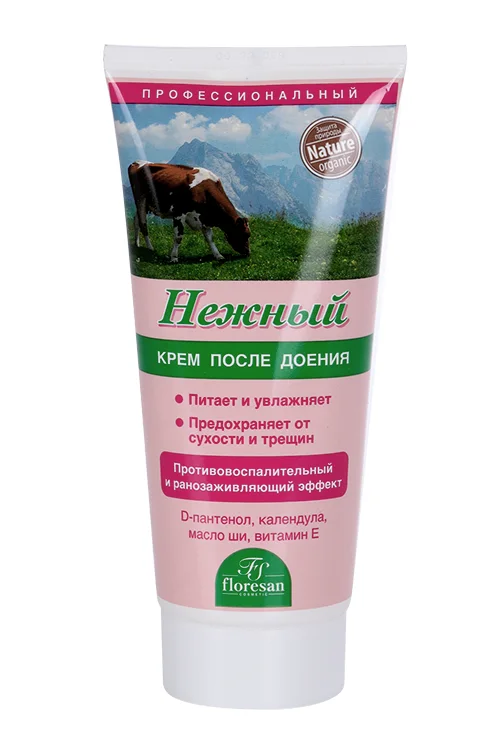 Крем Floresan после доения нежный календула / масло ши / витамин Е 150 мл