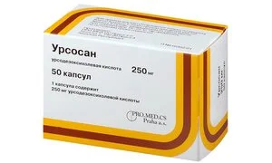 Урсосан капсулы 250 мг 100 шт