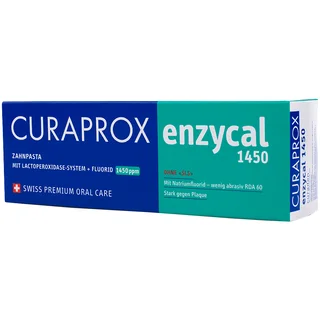 Зубная паста для всей семьи Enzycal 1450 ppm 12+, 75ml, Curaprox