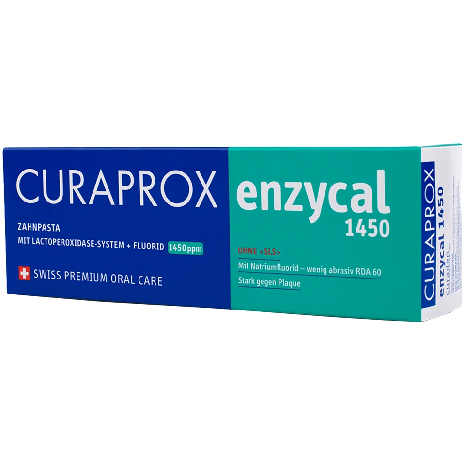 Зубная паста для всей семьи Enzycal 1450 ppm 12+, 75ml, Curaprox