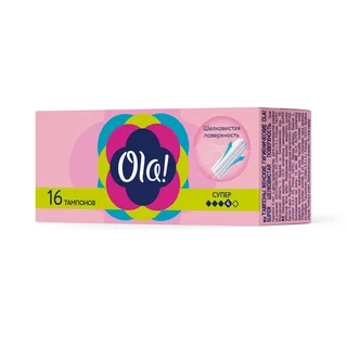 ola тампоны super шелковистая поверхность 16 шт