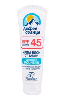 Крем-блок Floresan Доброе солнце от загара SPF45 специально для гор, 60 мл