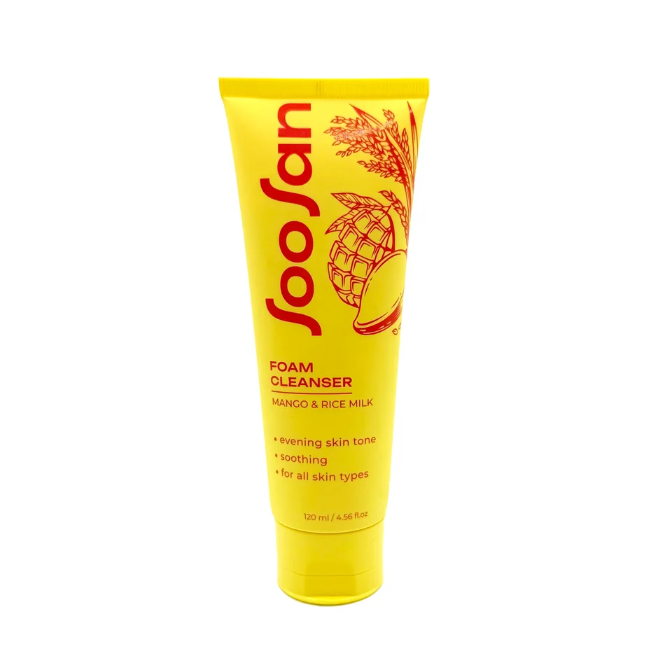 Soosan Foam Cleanser with Mango & Rice Milk Выравнивающая тон пенка с экстрактом манго и рисовым молочком 120 мл