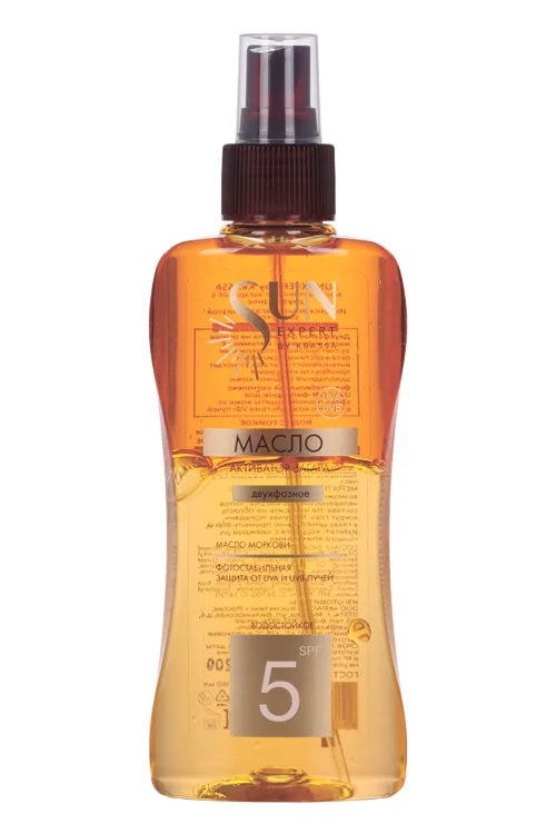 Масло-активатор загара Krassa SPF5 двухфазное 180 мл