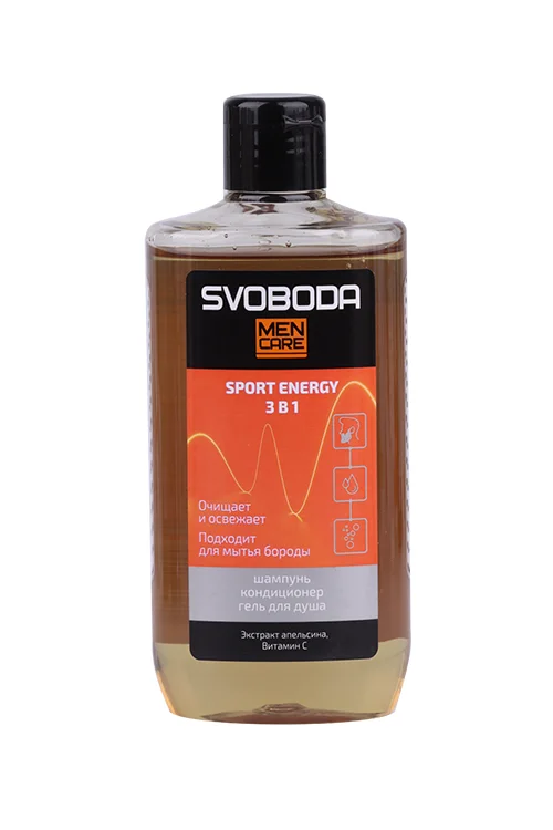 Шампунь-кондиционер-гель Svoboda Men Care 3в1 Sport Energy 290 мл