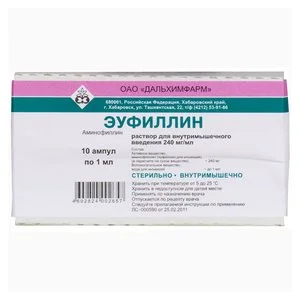 Эуфиллин раствор 2.4 % 10 шт
