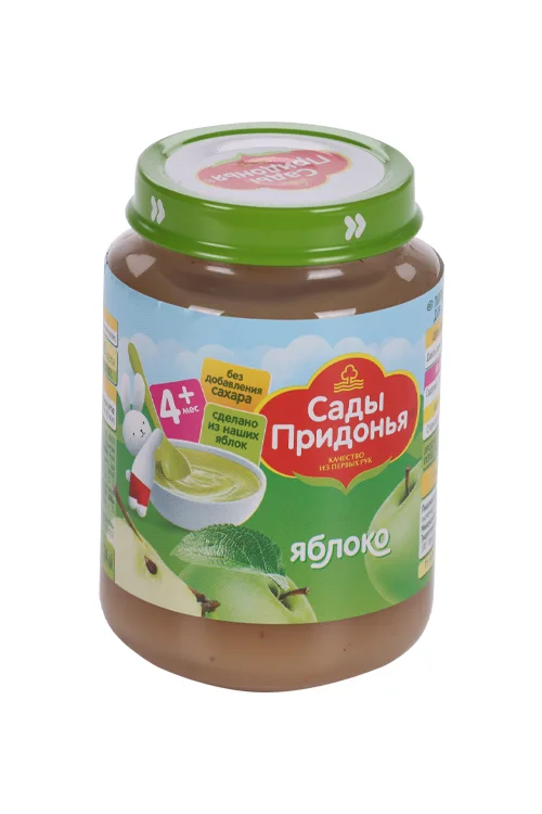Пюре Сады Придонья яблоко (с 4 мес) 170 гр